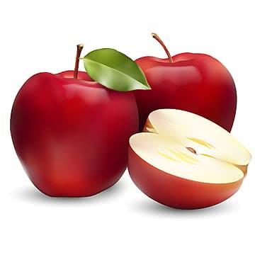 photo realistic of red apple full editable isolated on white png 253576